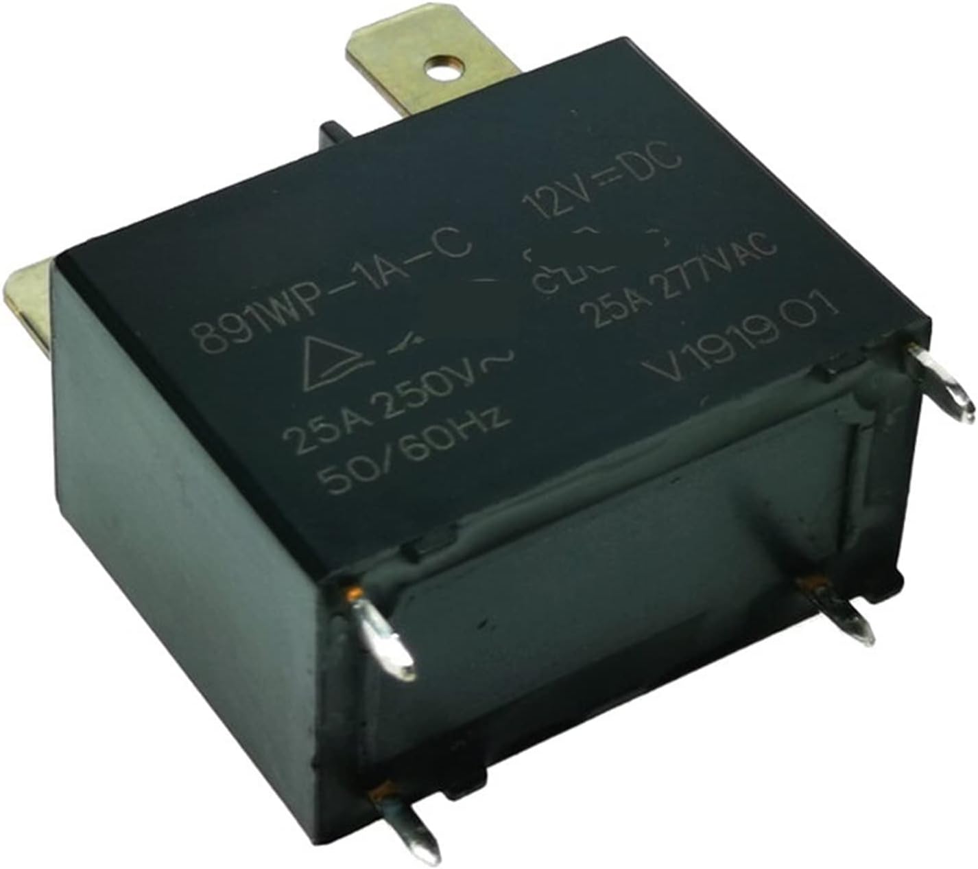 5Pcs Relay 891WP-1A-C-12VDC 891WP-1A-C 12VDC 891WP1AC DC12V 25A(Rojo)