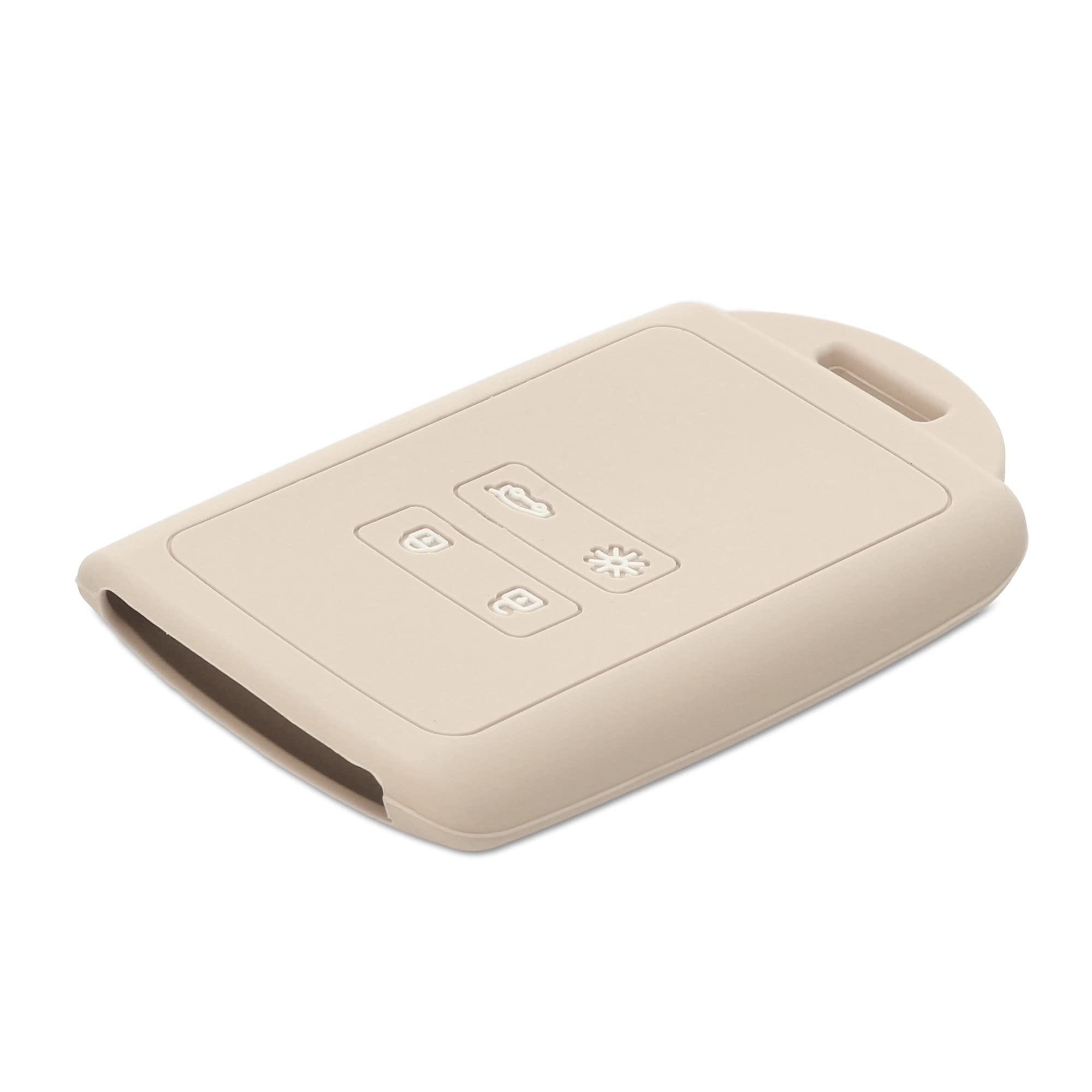 kwmobile Accessoire clé de Voiture Compatible avec Renault Smart Key 4- Bouton (Keyless Go Uniquement) - Coque en Silicone Souple avec Embout Porte- Clé - Bleu