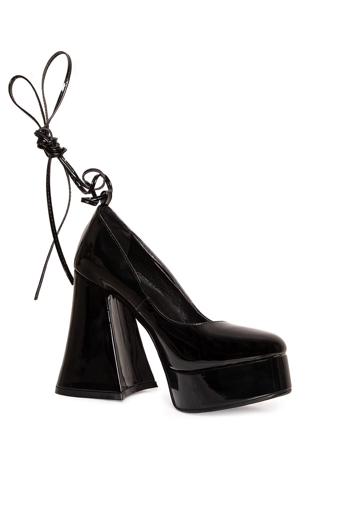 LAMODA Women's Lost Queen Court Shoe, Black Patent, 6 UK