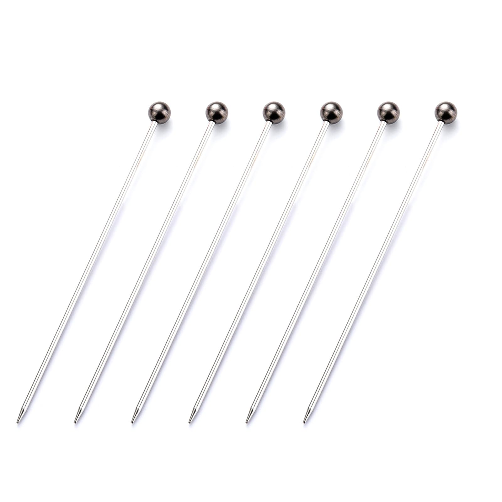 oringnat 6Pcs Stainless Steels Stick Practical Skewer Needle Reusable Cake Testing Needle Baking Tool