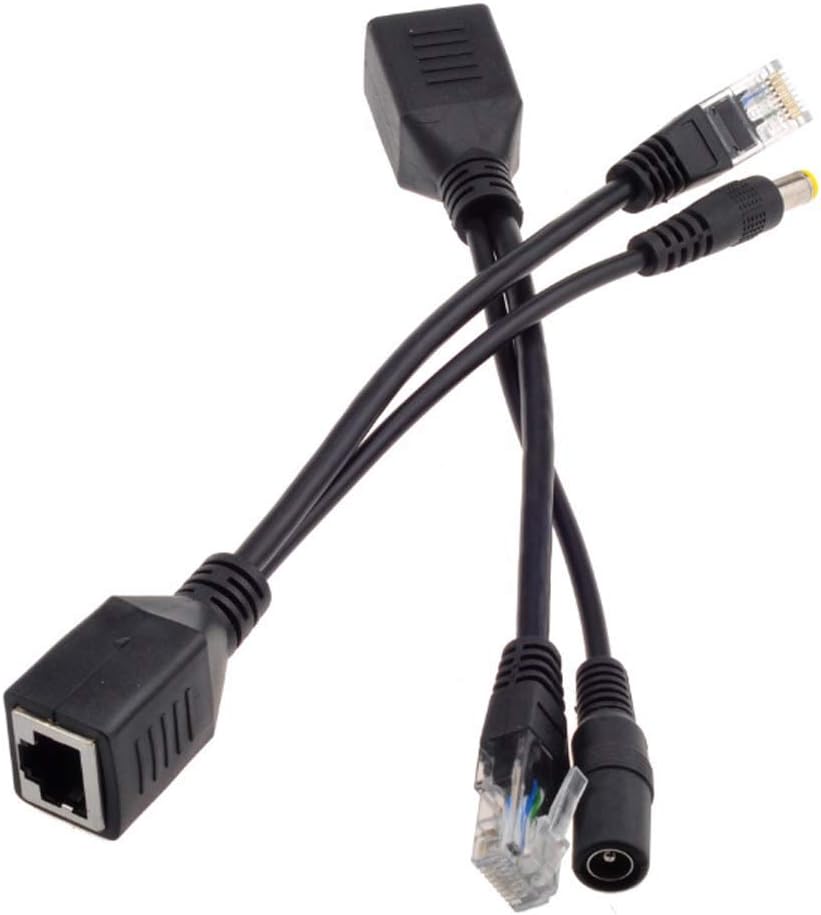 Oyanor POE Passive Power over Ethernet PoE Adapter Injector + Splitter Kit 5v 12v 24v 48v For IP Camera, CCTV, Network