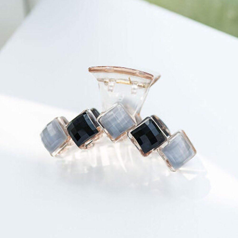 Meilliwish Cute Gemstone Women Girls Hair Claw 1 PCS(XA19)(Black)