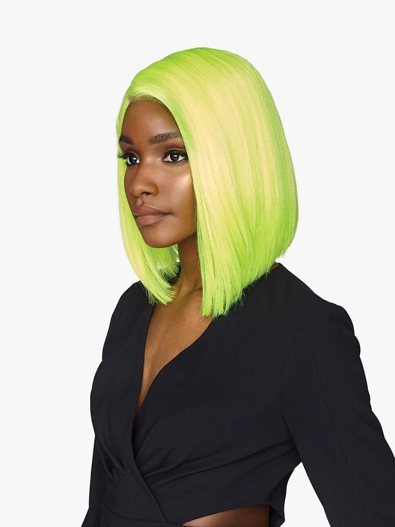 Sensationnel Shear Muse Lace Wig - Makayla Deep Laceparting Hand Tied Ready to Wear Synthetic Prestyled Units (NEONPINK)