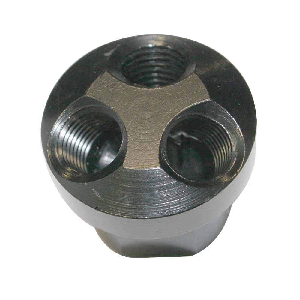 Interstate Pneumatics FPM44 Aluminum Round Manifold - 3 Way Outlet 1/4 Inch NPT Female - Pack of 5