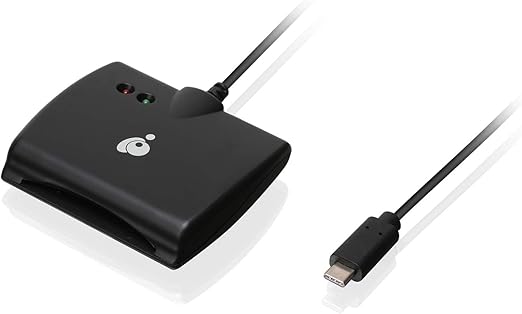 IOGEAR USB-C Common Access CAC Smart Card Reader - DOD - Government - Healthcare - TAA Compliant - Support for V7.x n V8. USAccess Personal Identity Verification (PIV) - Mac OS - Win - Linux- GSR205