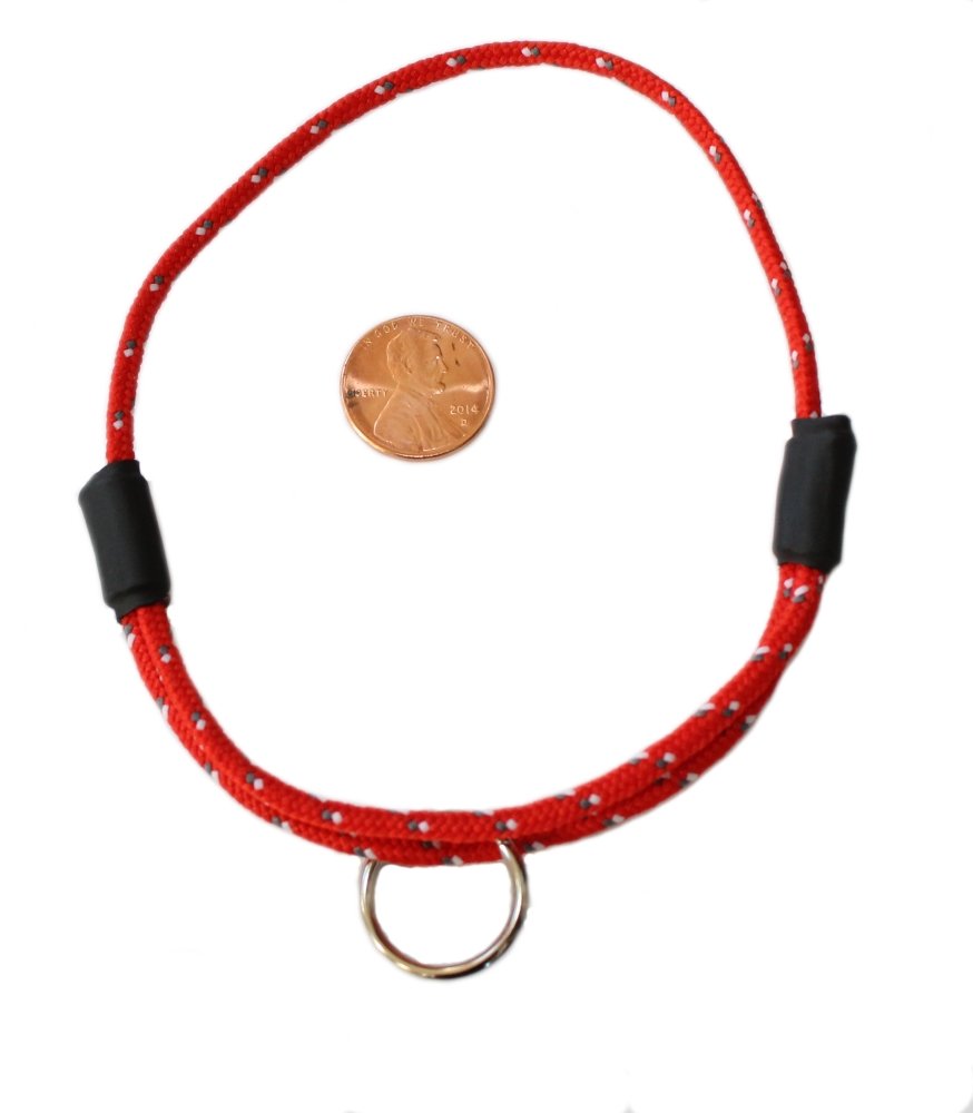 Usnyabni National Leash Thin Mountain Rope ID Collar for Small/Toy Dogs -Tulip Red - The Original Snickers Collar