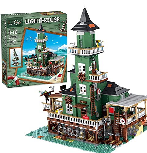 Modular Haus Bausteine Bausatz, 3452 Teilen Architektur Bausteine Haus Bausatz Alter Angelladen Modular Buildings Klemmbausteine Architektur Häuser Modell Kompatibel mit Lego Cover