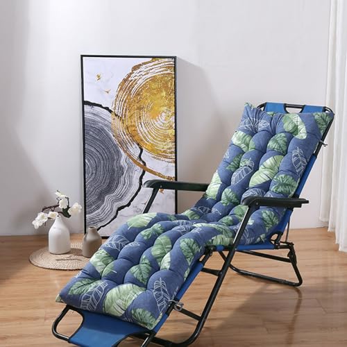 Hixingo Cojin Tumbona Respaldo, Suave y Cómodo Cojines para Tumbonas de Jardín Colchoneta Hamaca Jardin Antideslizante con Estampado para Balcón Tumbonas, Sillas y Mecedora (Hojas,53x53cm)