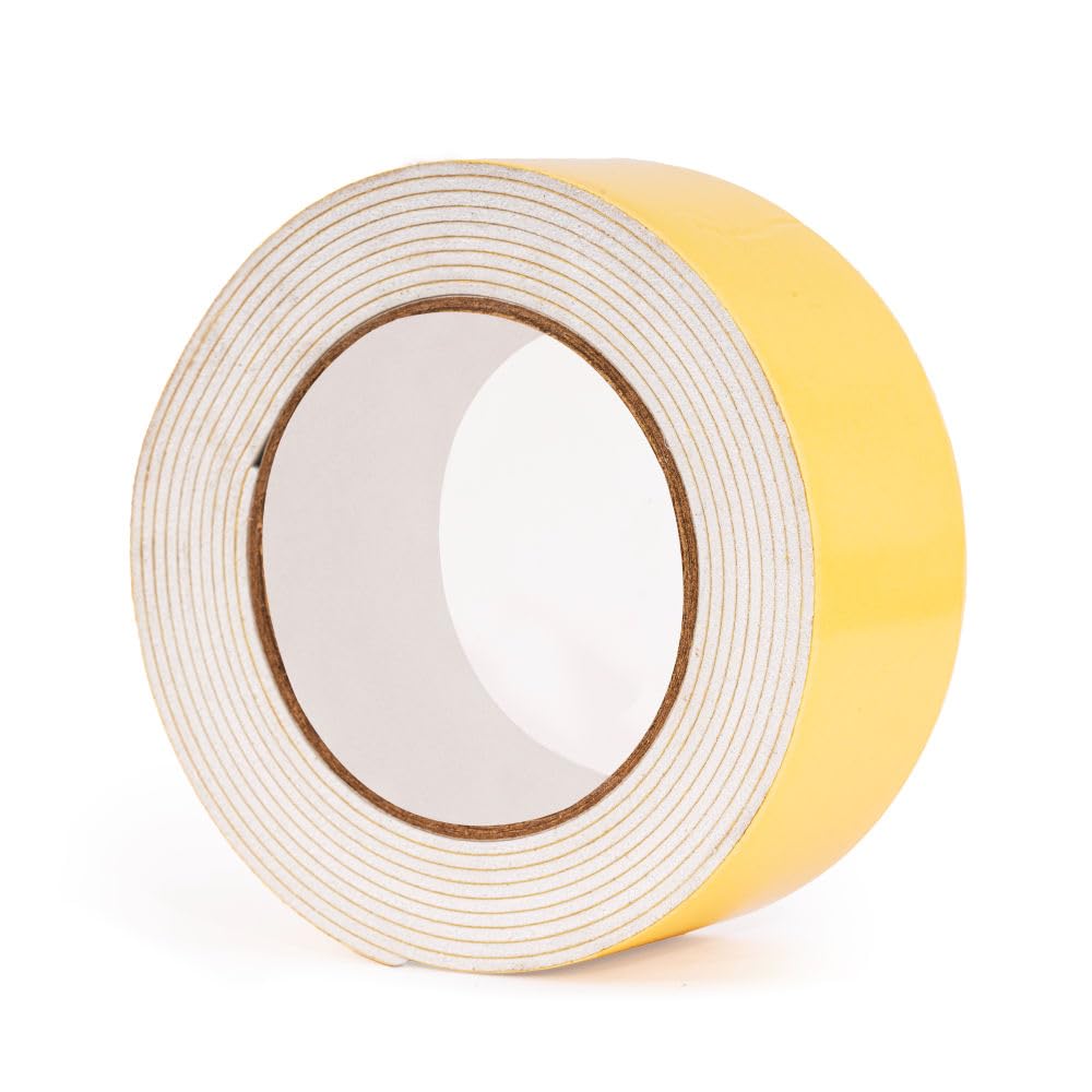 DM TAPES Double Sided Tape | Self Adhesive Foam Mounting Tape | For Wall,Craft, Furniture, Paper, Hooks,Sheet | (YELLOW LINER - WHITE COLOUR) (B0D831YPQ1) Amazon Price History, Amazon Price Tracker