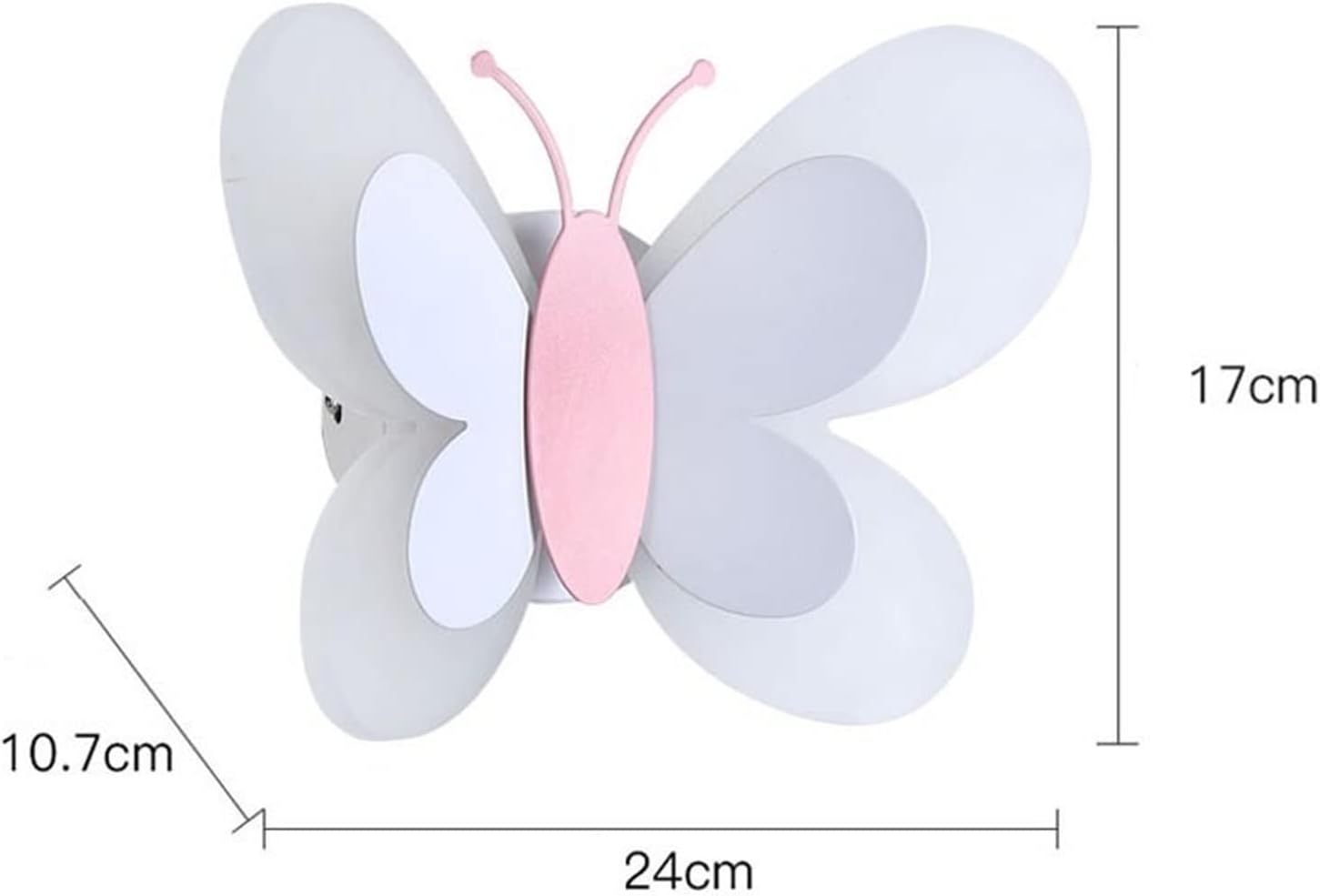 Children's Room Butterfly Light Bedside Wall Lamp Nordic Creative Personality Led Simple Modern Bedroom Background Wall Lamp (Color : Cool White(5500-7000K), Size : E_220V)