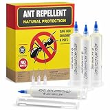 Ant Repellent Indoor Pet Safe, Ant Repellent Outdoor, Get Rid of Ant, Keeps Ants Away, Ant Deterrent for Home, Protects up to 120 sq ft, Natural Ingredients, People/Pet/Plant Friendly- 4P