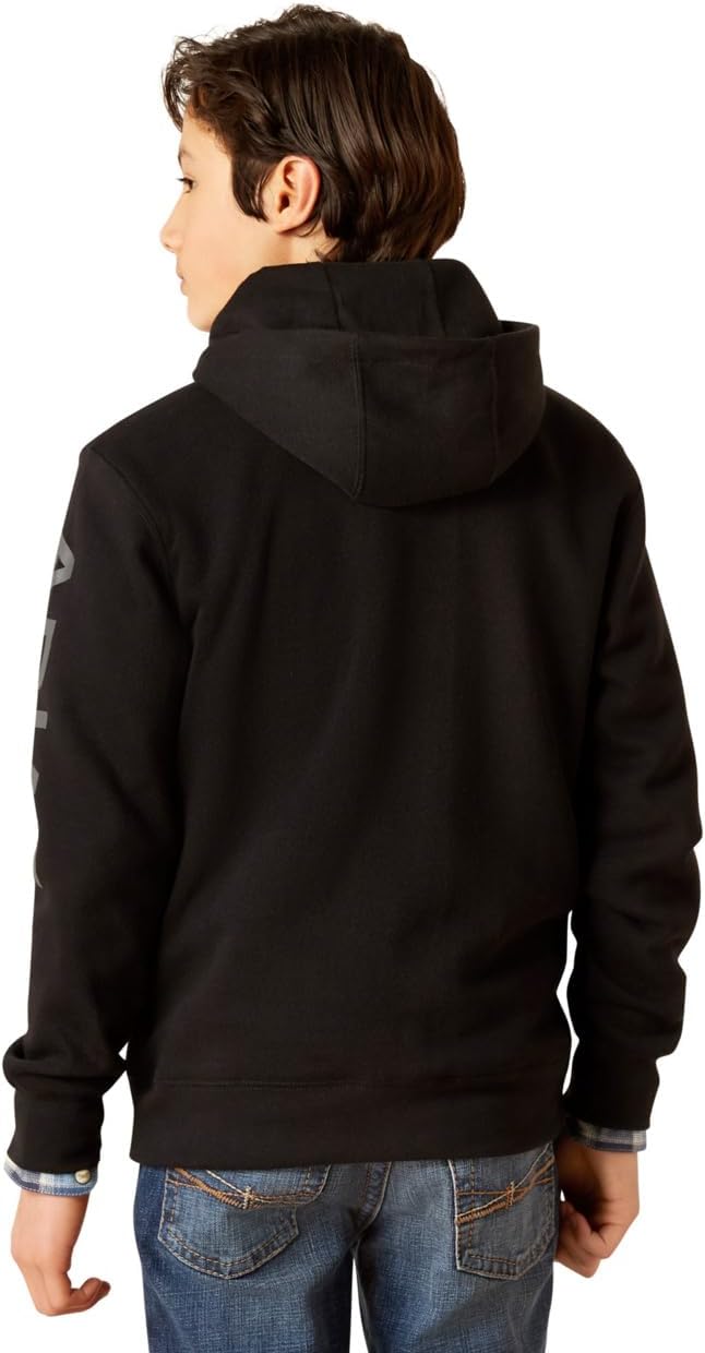 ARIAT Boys's Logo Hoodie - Black, Medium