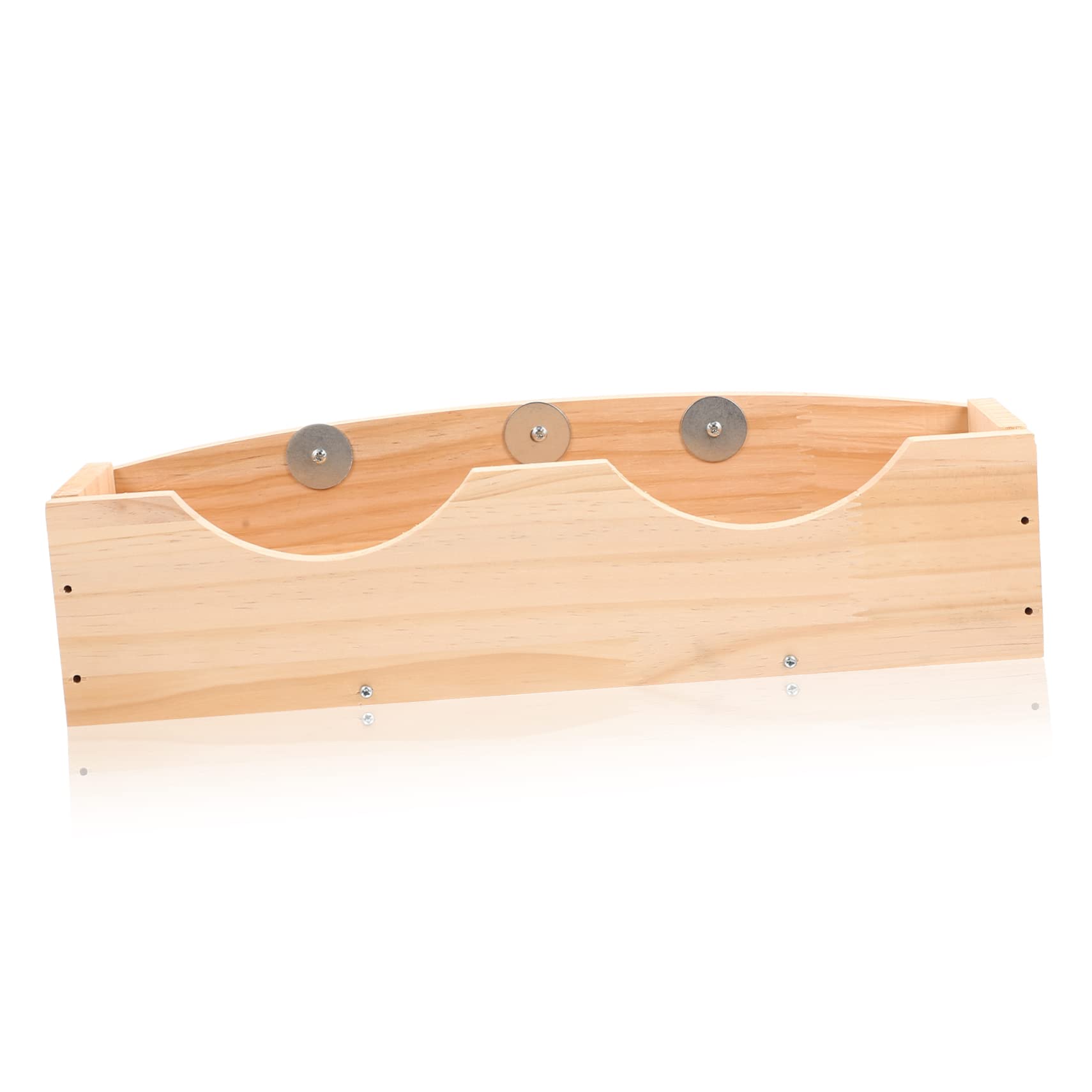 DOITOOL Holz Heuraufe mit Fixator für Kleinen Nager und Hamster Stabiles Kaninchengestell zur Befestigung im Käfig für Trockenfutter und Heuzuführung
