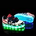 DoGeek Zapatos Led Niños Niñas Negras Blanco 7 Color USB Carga LED...