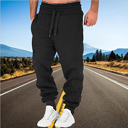 Fupinoded Sweatpants For Men,Men's Sweatpants Athletic Sweat Pants For Men Lightweight Mesh Open Bottom Loose Fit Workout Sweatpants Men's Sweatpants Athletic Black #TOP5