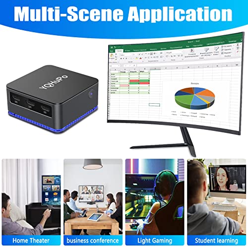 Yqhupo Mini Pc Windows 11 Pro, 8Gb Ddr4 256Gb Ssd Intel Celeron N5105(Up To 2.9Ghz) Mini Desktop Computer, Intel Uhd Graphics, Triple Hdmi 2.0 Output, 3X Usb 3.0, Wifi6, Bt5.0, Dual Gigabit Ethernet #TOP5