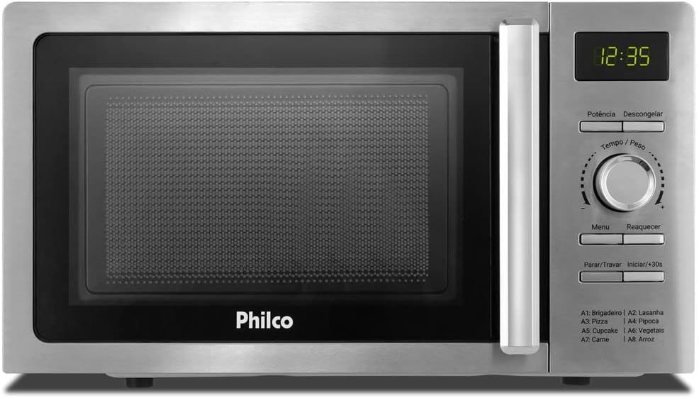 Front view of the Philco PMO23IP microwave oven