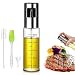 Spruzzatore Olio,Aceto&Olio Spruzzatore con Spazzole e Imbuto Vetro Nebulizzatore Olio per BBQ, Insalata, Pane di Cottura