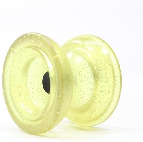 Yoyó moldeado por inyección puro - YoYo de policarbonato (brillo dorado con cubo negro)