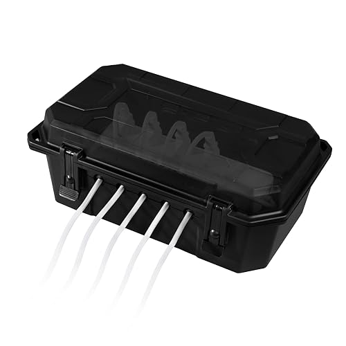 WELKIN Caja eléctrica resistente al aire libre (15.3 x 8.9 x 5.4 pulgadas), cubierta de cable de extensión impermeable IP54 resistente a la