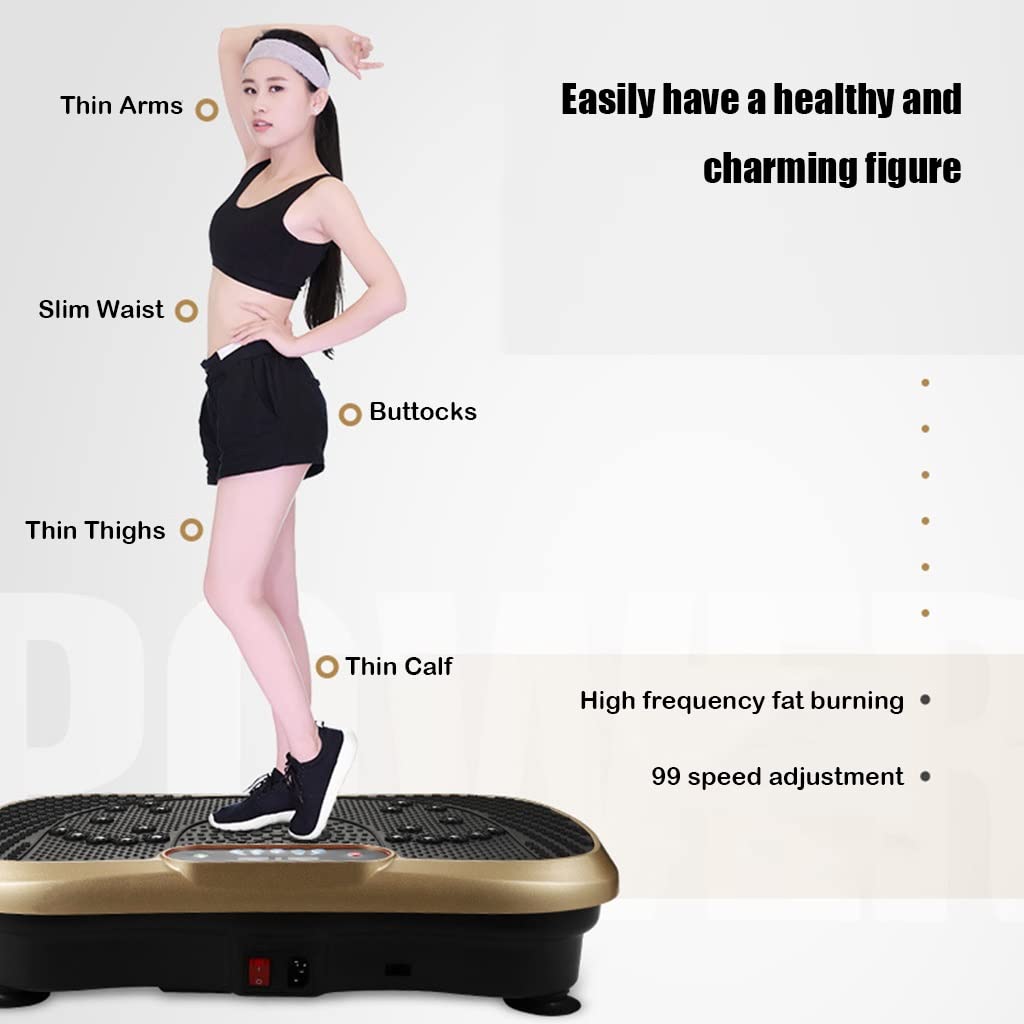 Pedana Vibrante for Esercizi - Piattaforma Fitness con Vibrazione for Tutto Il Corpo for Perdita di Peso, Tonificazione e Benessere - Peso Massimo Utente 150 kg