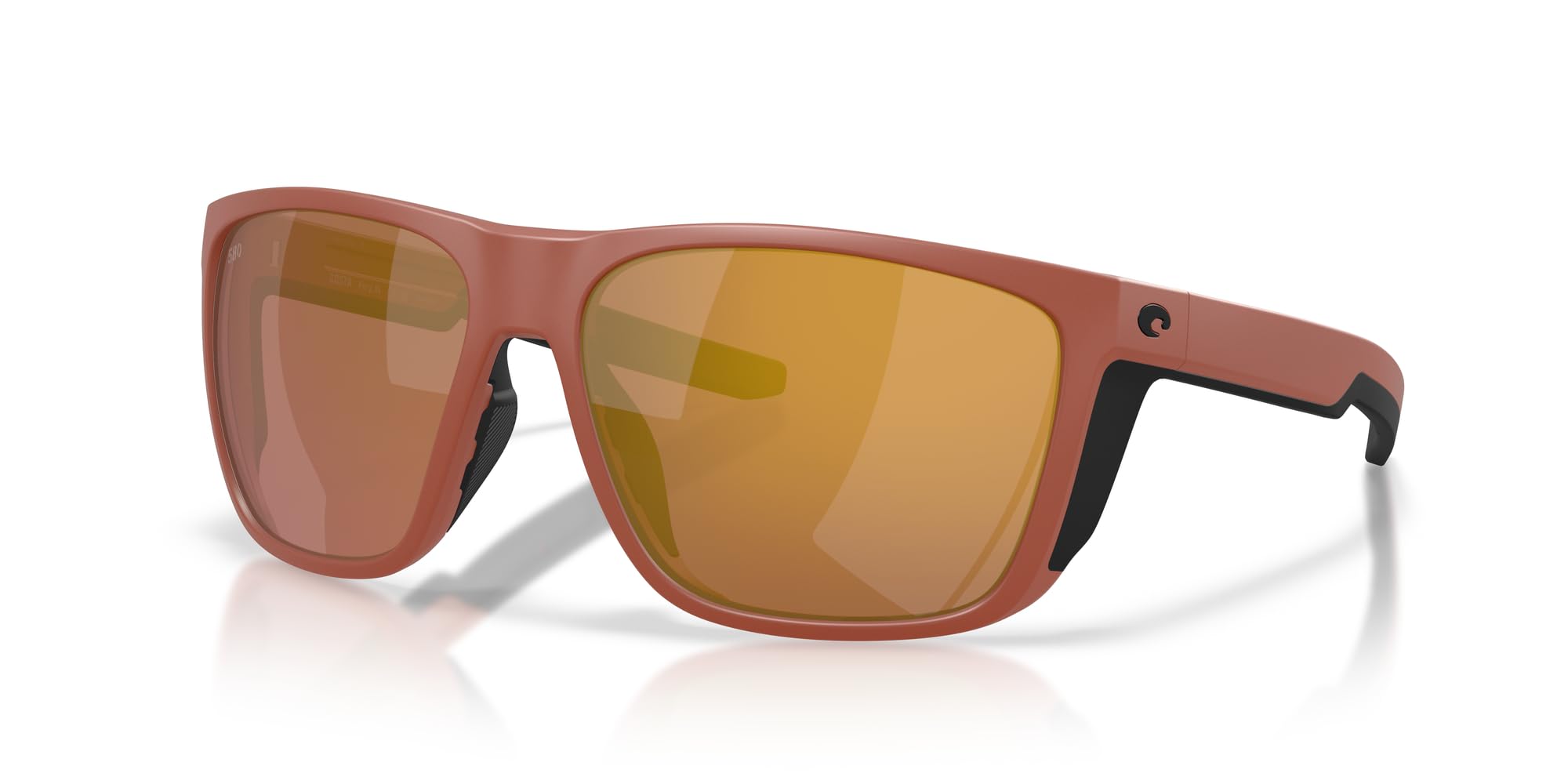 Costa Del Mar Ferg XL - Lentes de sol rectangulares para hombre, color terracota mate/dorado espejado, polarizados, 580 g, 62 mm