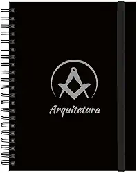 Caderno Universitário Plus 12 Matérias Profissões Arquitetura (Preto e Prata)