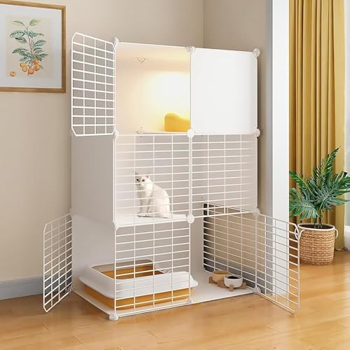 Enclos d'intérieur pour chats et maison à monter soi-même pour le jeu
