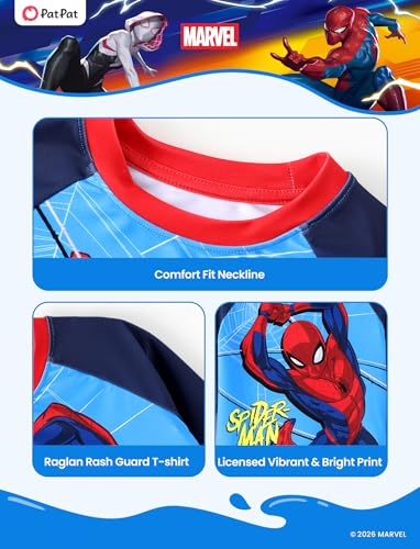 Image of Disney Marvel Spiderman Stitch Rash Guard Shirts Minnie Ariel UPF50+Swim Shirt Boy /Girl Surf Swim Suit Top Kid Swimwear 2-14Y