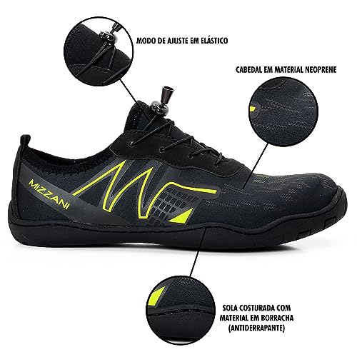 Sapatilha Tênis Feminino E Masculino Neoprene Aquática Ciclismo TAMANHO:40;COR:PRETO VERDE