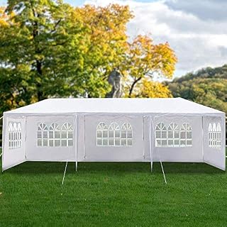 Heavy Duty Canopy Event Tent-10'x30' Outdoor White Gazebo Party Wedding Tent, Sturdy Steel