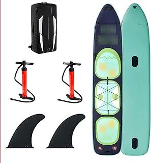 FBITE Surfboards Inflatable Stand Up Paddle Board 14' SUP Board Set, Inflatable, 507 Lbs, 18Psi Non-Slip Deck, Paddle, 2*Pump, Backpack