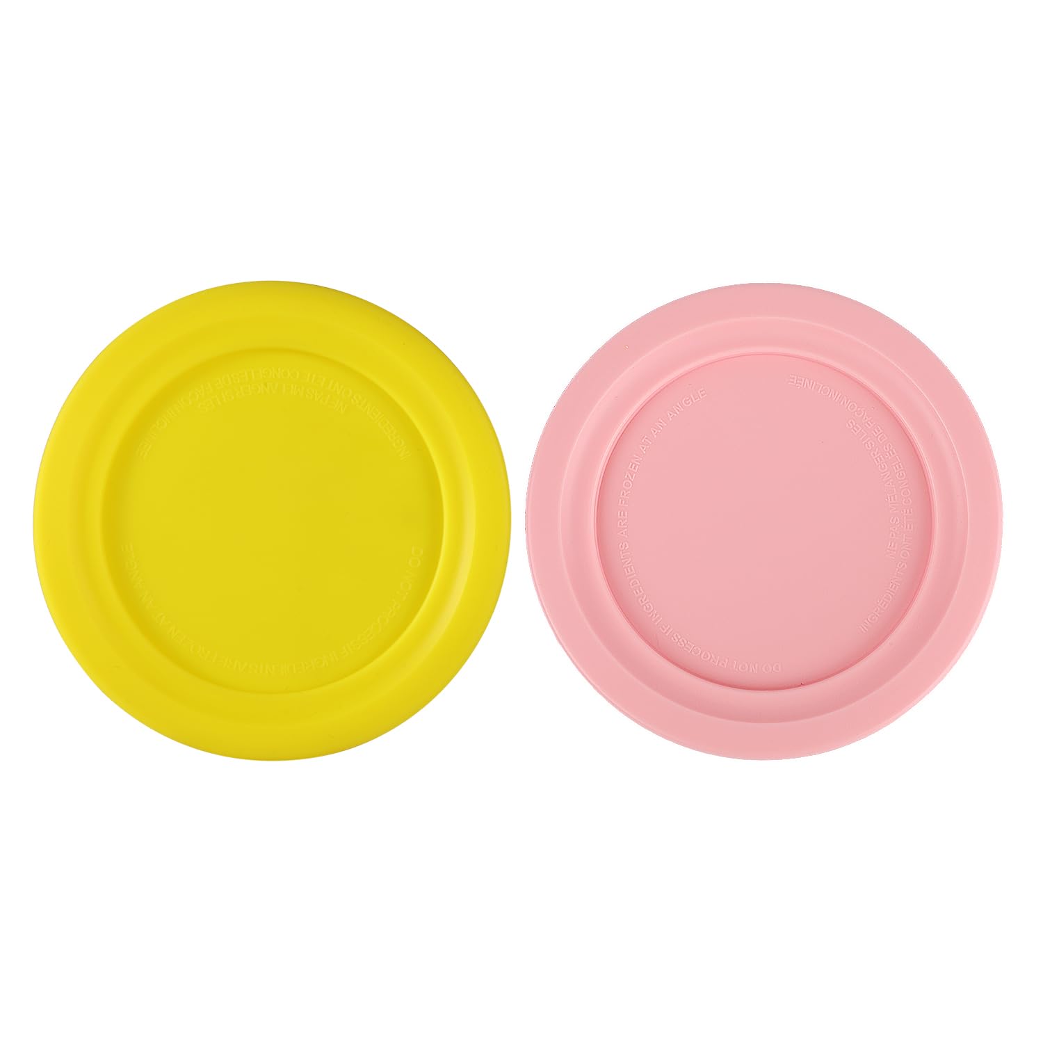 Amazon.com: 2pcs Ice Cream Container Lid (Yellow, Pink) | Round