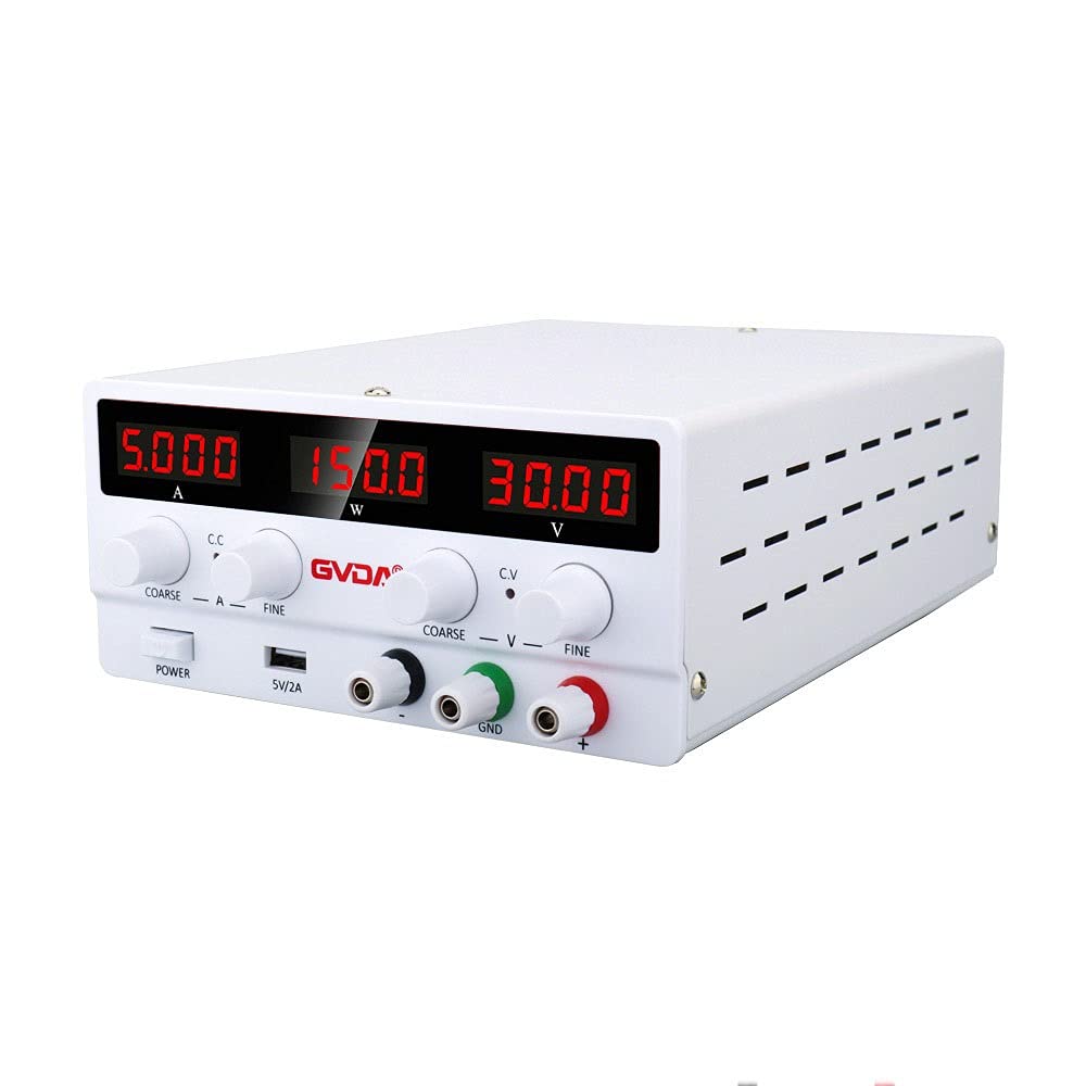 Fuente de Alimentación, USB DC Fuente de alimentación regulada de laboratorio ajustable 3 0v 10a Regulador de voltaje 6 0v 5a Fuente de alimentación del banco del stabilizador(Oranje)