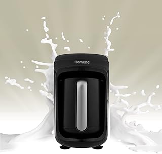 Homend Pottoman Milk in 1873H Sütlü Türk Kahve Makinesi Siyah Metal