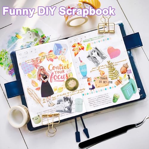 Image of 800Pcs Cute Scrapbook Stickers Travel Japanese Sticker Book for Adult Kawaii Korean Stickers for Journaling Heisei Retro Aesthetic Sticker Manga Style Decor for DIY Crafts Junk Journal Gifts Subway