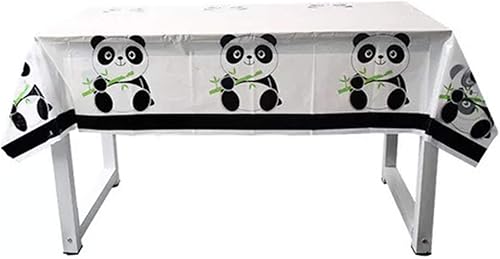 AMZPTBOY 2 Pack Panda Baby Table Cloth Birthday Decorations - Baby Panda Plastic Tablecloths-70.8 x 42.5 inches,Disposable Table Cover - Birthday