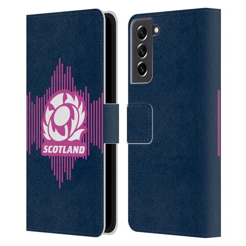 Coque Scotland Rugby Samsung S21 FE 5G Étui Portefeuille Cuir Supporter au Stade et au Bureau