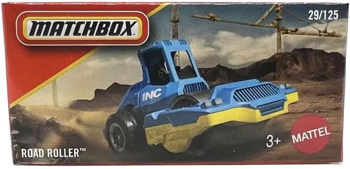 Hot Wheels 2025 Match Box Road Roller for 3 Years & Above 29/125 (Blue)