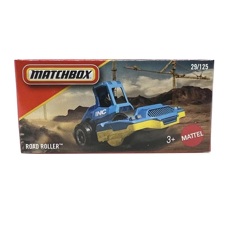 Hot Wheels 2025 Match Box Road Roller for 3 Years & Above 29/125 (Blue)