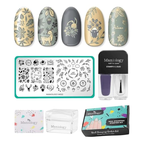Maniology Friendly Forest Nail Stamping Starter Kit | Autumn Designs...