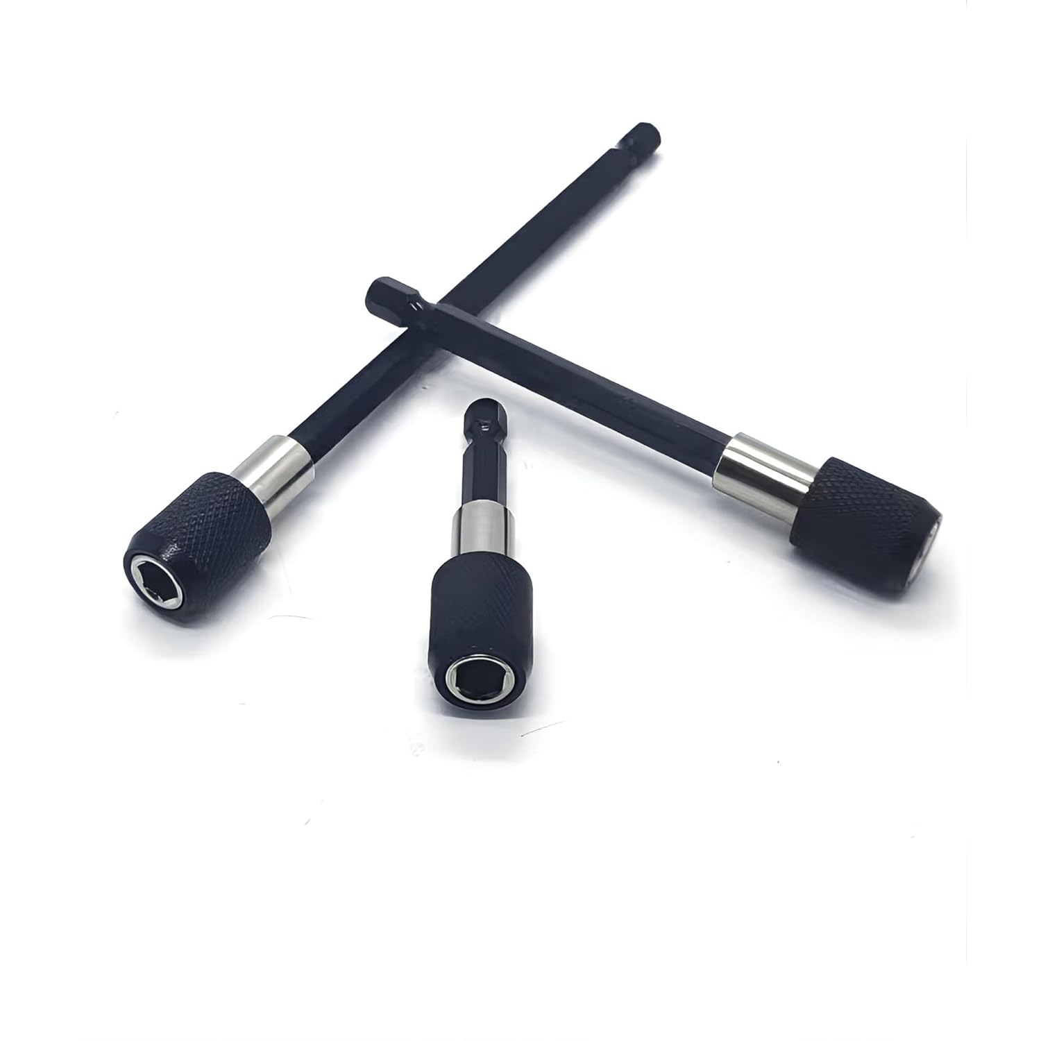 3 PCS Drill Bit Extension Quick Release Screwdriver Bit Holder 2.36" 4" 6" 1/4 inch Hex Shank Drill Bit Extender Magnetic Bit Extension Adapter Set for Power Screwdriver Drill Impact Driver