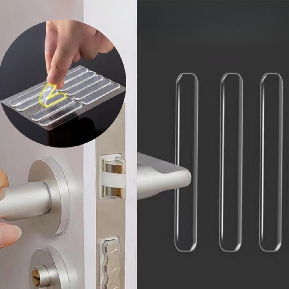 10 x Chair Protectors for Wall Damage Protection Furniture Cushion Transparent Silicone 63 x 10 x 2 mm