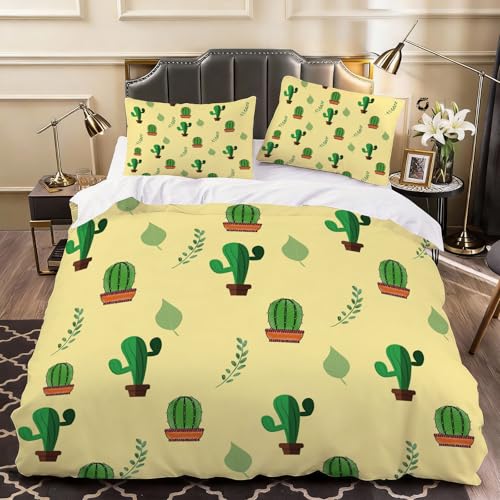 Funda Nordica Cama 80 90 Cactus 3D Funda