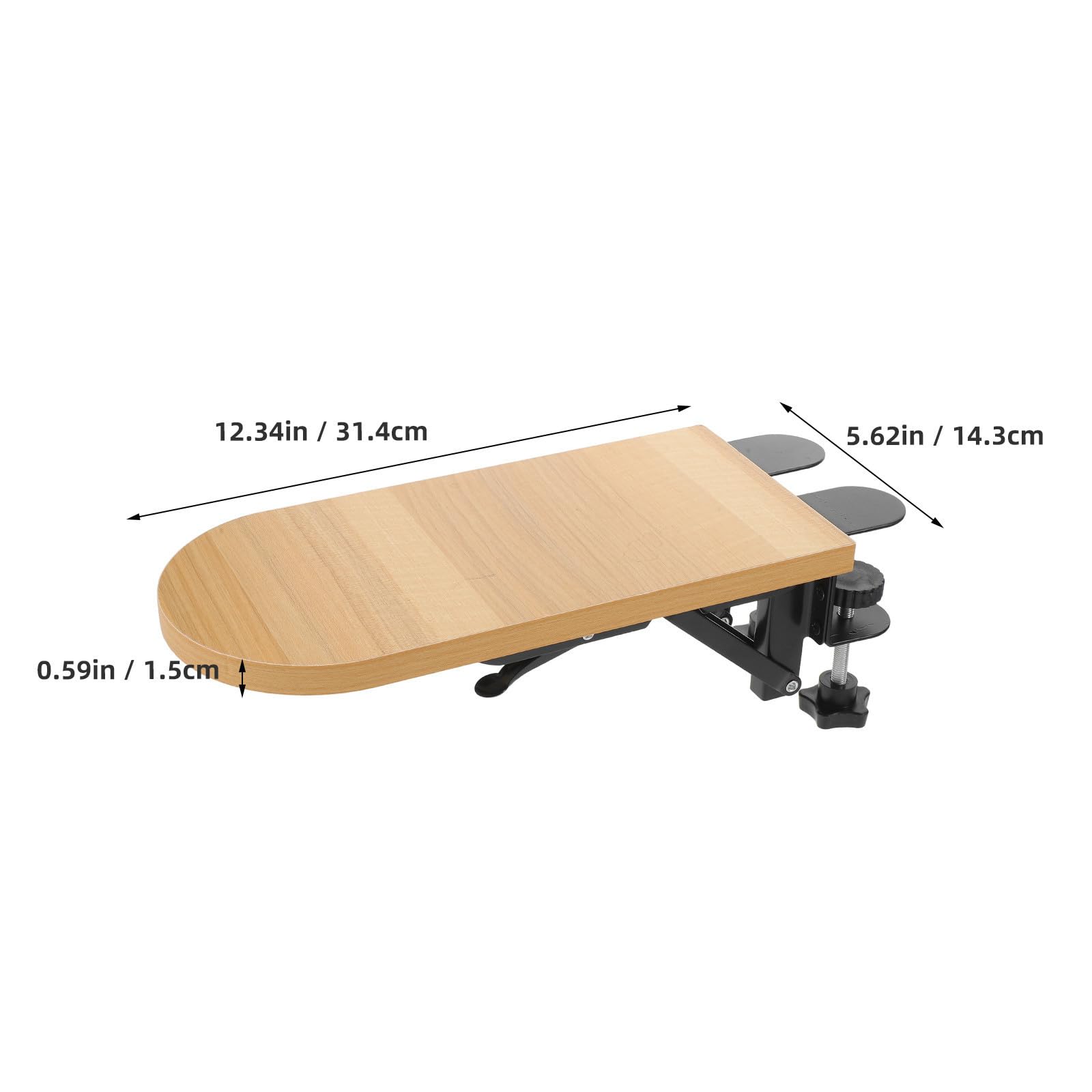 SHINEOFI Extensor Ergonómico del Reposabrazos para Escritorio Almohadilla de Apoyo para Codos Ajustable en Ángulo y Altura Adecuado para Oficina y Trabajo