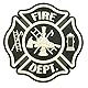 Fire Fighter Dept EMS EMT Rescue Firemen Engine Morale Gear PVC Touch Fastener Patch (Black and White Glow Dark)