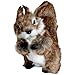 Basuo-9Q Realistic Squirrel Figurine - Lifelike Plush Tree Rodent with Bushy Tail, Handcrafted Collectible Stuffed Animal for Christmas Tree Table Decoration, Woodland Home Decor