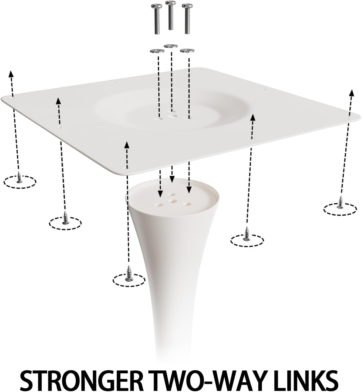 Penau 31.5 Inchs Round Dining Table, Mid-Century Tulip Pedestal Table, Engineered Wood MDF Top with Metal Pedestal Base, Seats 2-4, 31.5 x 31.5 x 29.5 Inchs, White