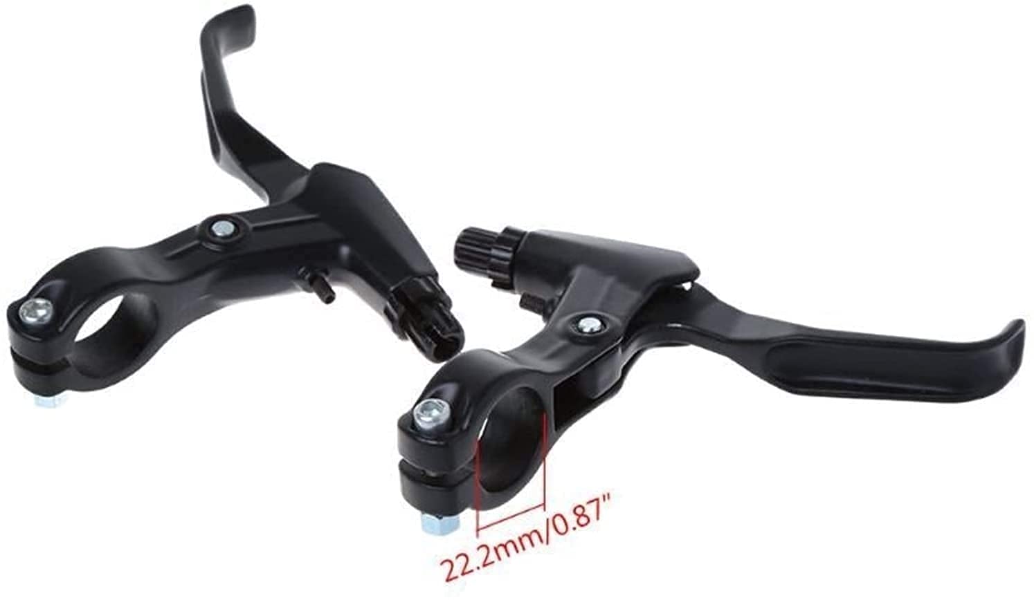 BATLAM Leva Freno Bicicletta 2 Pezzi Alluminio MTB Bici da Strada manovella Leve Freno Bicicletta (Colore : Grigio Scuro) (Nero)