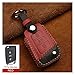 Produktbild BILIVAN Key Case Damen Auto Key Fallhalter Shell für Skoda Octavia A5 Kodiaq Yeti Rapid für V-W B8 Für Passat für T-ROC. Für Golf 7 für Touran Key Case Leder. (Color Name : Smart Key Red)